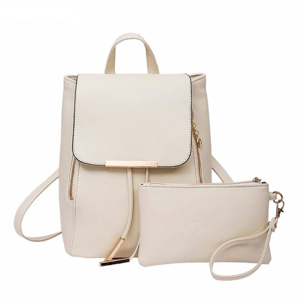 Ladies Leather School Backpack