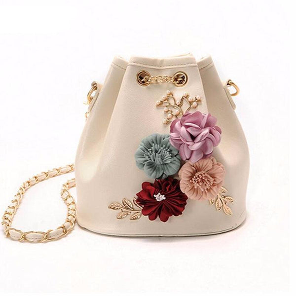 Flowers Bucket Shoulder Bags