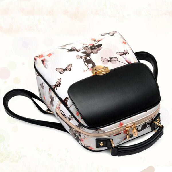 Flower-Printed Women School Bags