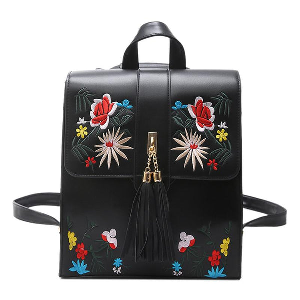 Luxury Flower Embroidery Backpack
