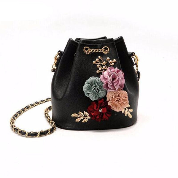 Flowers Bucket Shoulder Bags