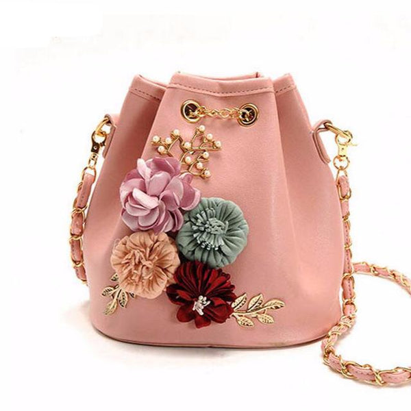 Flowers Bucket Shoulder Bags