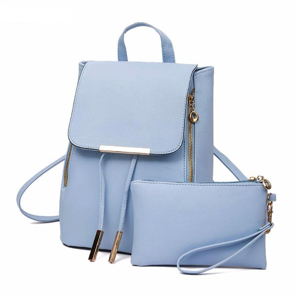 Ladies Leather School Backpack