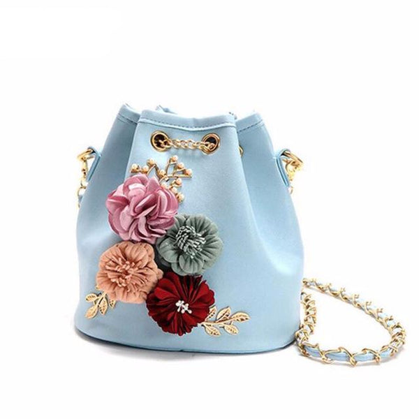 Flowers Bucket Shoulder Bags